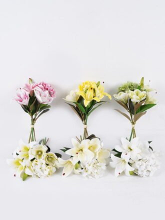 Artificial Flower 20*20*37cm Hydrangea Lily Magnolia *4 bundle GS-64925030-P2 2026Jan 3,000+ sqm showroom with thousands of artificial flowers, plants & trees ready for global sourcing.