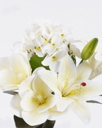 Artificial Flower 20*20*37cm Hydrangea Lily Magnolia *4 bundle GS-64925030-W1 2026Jan YeahFlower is one of Chinese leading OEM manufacturers and exporters , supplying the silk flowers, wholesale artificial trees