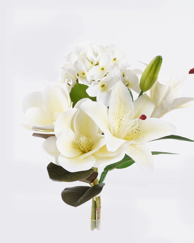 Artificial Flower Hydrangea Lily Magnolia 4 bundle GS-64925030-W1_3 Artificial Flower 20*20*37cm Hydrangea Lily Magnolia *4 bundle GS-64925030-W1 2026Jan YeahFlower is one of Chinese leading OEM manufacturers and exporters , supplying the silk flowers, wholesale artificial trees