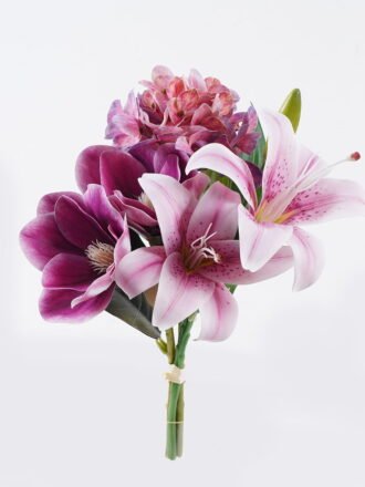 Artificial Flower 20*20*37cm Hydrangea Lily Magnolia *4 bundle GS-64925030-W1 2026Jan 3,000+ sqm showroom with thousands of artificial flowers, plants & trees ready for global sourcing.