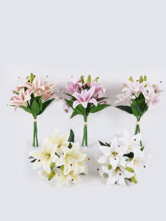 Artificial Flower 27*27*37cm Lily *3 bundle GS-64925029-P2 2026Jan 3,000+ sqm showroom with thousands of artificial flowers, plants & trees ready for global sourcing.