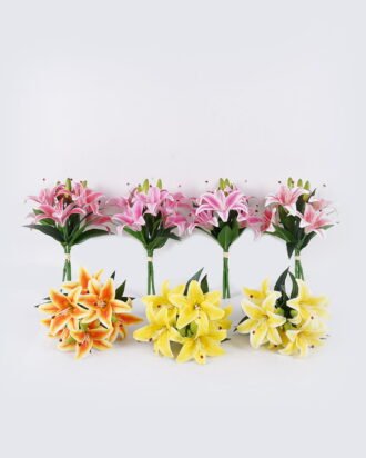 Artificial Flower 27*27*37cm Lily *3 bundle GS-64925029 2026Jan YeahFlower is one of Chinese leading OEM manufacturers and exporters , supplying the silk flowers, wholesale artificial trees