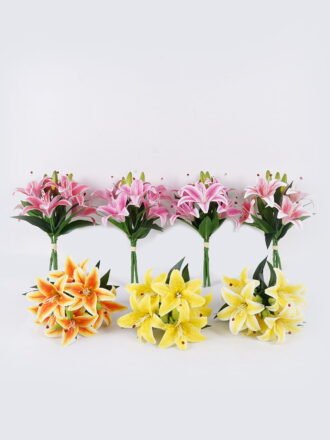 Artificial Flower 27*27*37cm Lily *3 bundle GS-64925029-P2 2026Jan 3,000+ sqm showroom with thousands of artificial flowers, plants & trees ready for global sourcing.