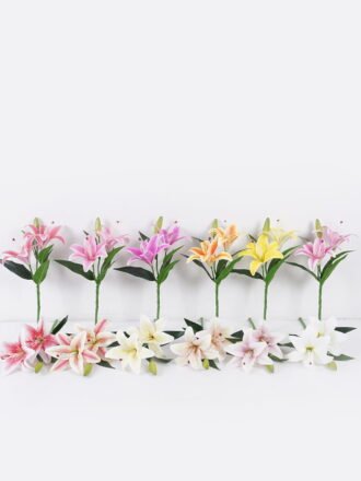 Artificial Flower 18*18*37cm Lily single stem GS-64925026-R2 2026Jan 3,000+ sqm showroom with thousands of artificial flowers, plants & trees ready for global sourcing.