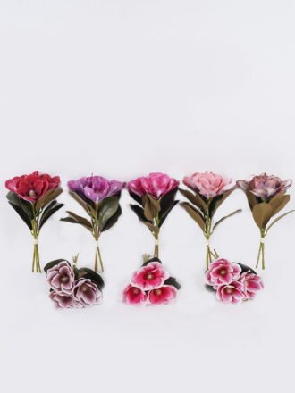 Artificial Flower 20*20*37cm Hydrangea Lily Magnolia *4 bundle GS-64925030-Z2 2026Jan 3,000+ sqm showroom with thousands of artificial flowers, plants & trees ready for global sourcing.