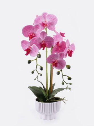 Artificial Flower 21*21*49cm Phalaenopsis *6  in PP pot GS-76325010 2026Feb 3,000+ sqm showroom with thousands of artificial flowers, plants & trees ready for global sourcing.