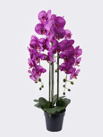 Artificial Flower 25*25*100cm Phalaenopsis *4 in PP pot GS-76325004 2026Feb 3,000+ sqm showroom with thousands of artificial flowers, plants & trees ready for global sourcing.