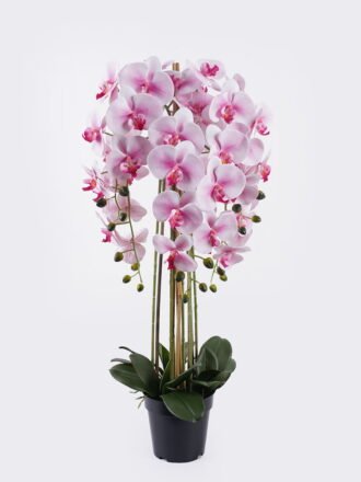 Artificial Flower 25*25*100cm Phalaenopsis *4 in PP pot GS-76325004 2026Feb 3,000+ sqm showroom with thousands of artificial flowers, plants & trees ready for global sourcing.