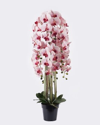 Artificial Flower 33*33*110cm Phalaenopsis *9 in PP pot GS-76325002 2026Feb YeahFlower is one of Chinese leading OEM manufacturers and exporters , supplying the silk flowers, wholesale artificial trees