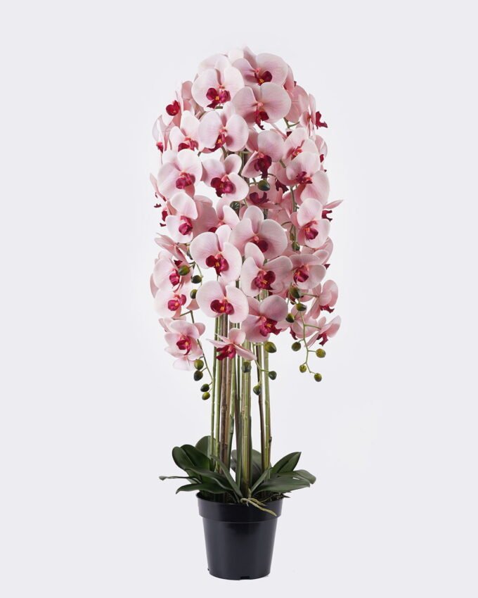Artificial Flower 33*33*110cm Phalaenopsis *9 in PP pot GS-76325002 2026Feb YeahFlower is one of Chinese leading OEM manufacturers and exporters , supplying the silk flowers, wholesale artificial trees