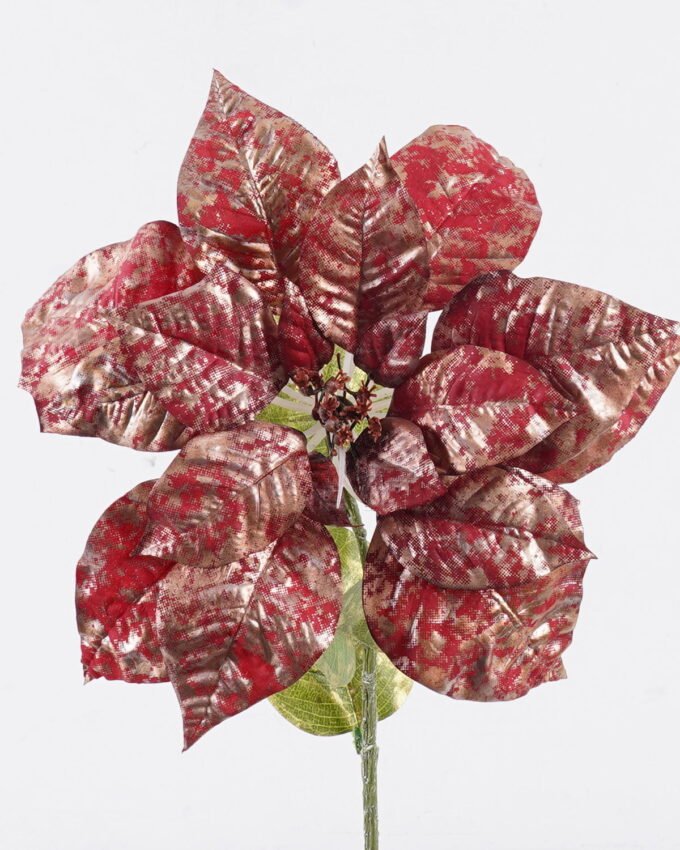 Artificial Flower 26*26*70cm Poinsettia  single stem GS-58825026-R2 2025Dec YeahFlower is one of Chinese leading OEM manufacturers and exporters , supplying the silk flowers, wholesale artificial trees