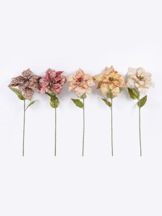Artificial Flower 26*26*70cm Poinsettia  single stem GS-58825026-P1 2025Dec 3,000+ sqm showroom with thousands of artificial flowers, plants & trees ready for global sourcing.