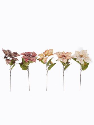 Artificial Flower 23*23*46cm Poinsettia single stem GS-58825027-R2 2025Dec 3,000+ sqm showroom with thousands of artificial flowers, plants & trees ready for global sourcing.
