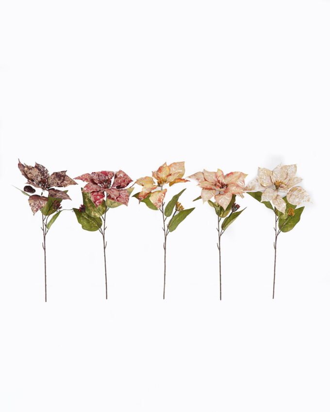 Artificial Flower 23*23*46cm Poinsettia single stem GS-58825027 2025Dec YeahFlower is one of Chinese leading OEM manufacturers and exporters , supplying the silk flowers, wholesale artificial trees