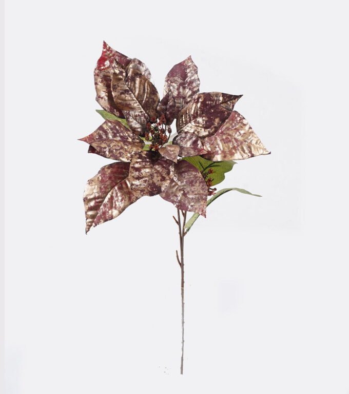 Artificial Flower 23*23*46cm Poinsettia single stem GS-58825027 2025Dec YeahFlower is one of Chinese leading OEM manufacturers and exporters , supplying the silk flowers, wholesale artificial trees