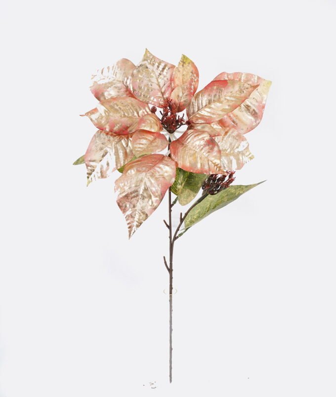 Artificial Flower 23*23*46cm Poinsettia single stem GS-58825027 2025Dec YeahFlower is one of Chinese leading OEM manufacturers and exporters , supplying the silk flowers, wholesale artificial trees