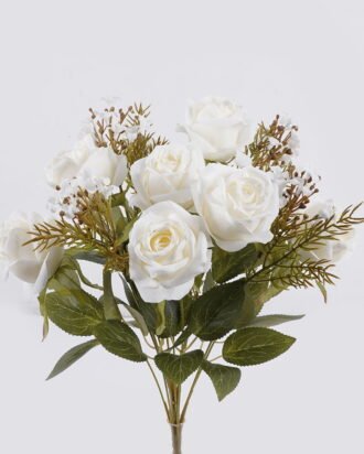 Artificial Flower 30*30*45cm Rose *12 bush GS-63925001-W1 2025Dec YeahFlower is one of Chinese leading OEM manufacturers and exporters , supplying the silk flowers, wholesale artificial trees