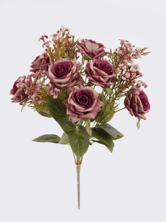 Artificial Flower 25*25*49cm Rose *12 bush GS-63925002 2025Dec 3,000+ sqm showroom with thousands of artificial flowers, plants & trees ready for global sourcing.