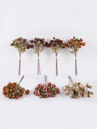 Artificial Flower 30*30*45cm Rose *12 bush GS-63925001-W1 2025Dec 3,000+ sqm showroom with thousands of artificial flowers, plants & trees ready for global sourcing.