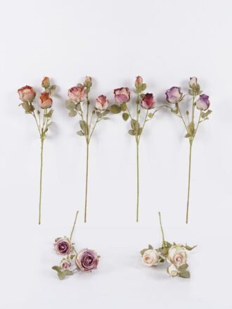 Artificial Flower 16*16*63cm Rose *3 single stem GS-50225003-R1 2025Nov 3,000+ sqm showroom with thousands of artificial flowers, plants & trees ready for global sourcing.