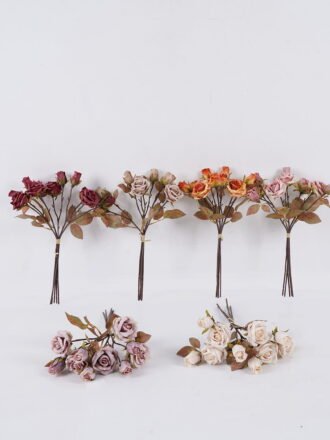 Artificial Flower 15*15*37cm Rose *5 bundle GS-58825041-O1 2025Dec 3,000+ sqm showroom with thousands of artificial flowers, plants & trees ready for global sourcing.