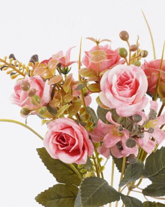 Artificial Flower 17*17*32cm Rose *5 single stem GS-68225001-P1 2026Jan YeahFlower is one of Chinese leading OEM manufacturers and exporters , supplying the silk flowers, wholesale artificial trees