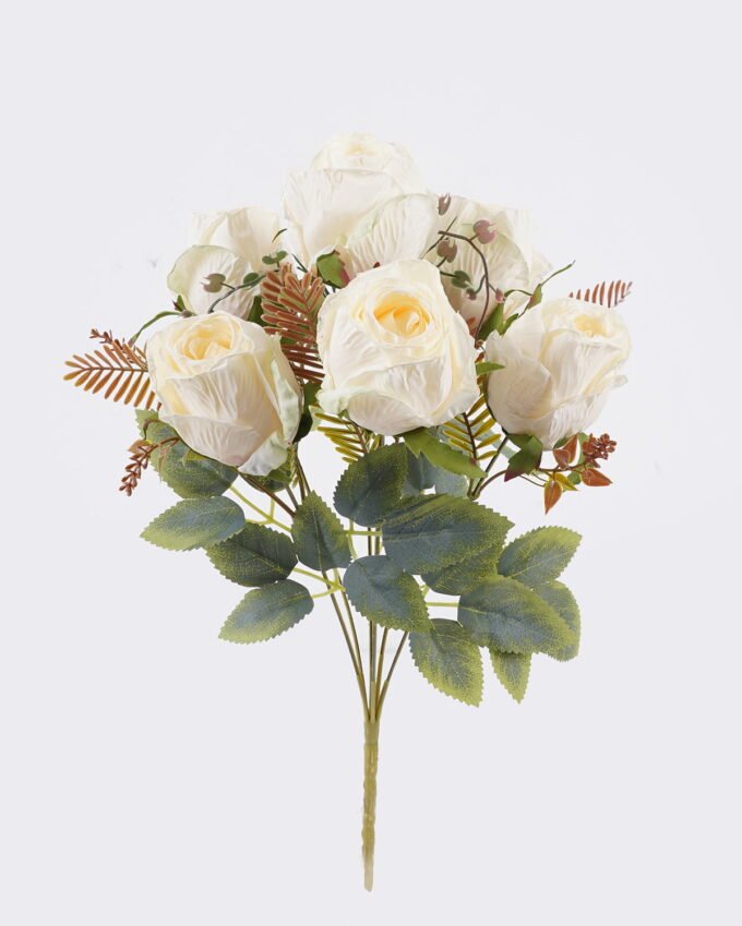 Artificial Flower 24*24*40cm Rose *7 bush GS-71825001-W1 2026Jan YeahFlower is one of Chinese leading OEM manufacturers and exporters , supplying the silk flowers, wholesale artificial trees
