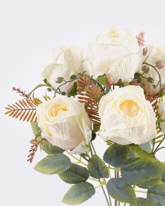 Artificial Flower 24*24*40cm Rose *7 bush GS-71825001-W1 2026Jan YeahFlower is one of Chinese leading OEM manufacturers and exporters , supplying the silk flowers, wholesale artificial trees