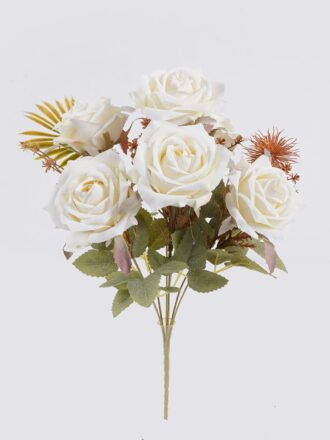 Artificial Flower 20*20*40cm Rose *7 bush GS-71825002 2026Jan 3,000+ sqm showroom with thousands of artificial flowers, plants & trees ready for global sourcing.