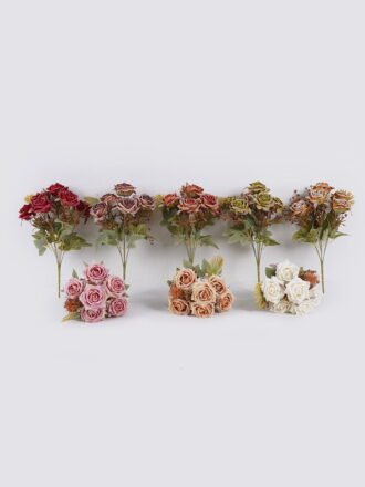 Artificial Flower 20*20*40cm Rose *7 bush GS-71825002-W1 2026Jan 3,000+ sqm showroom with thousands of artificial flowers, plants & trees ready for global sourcing.