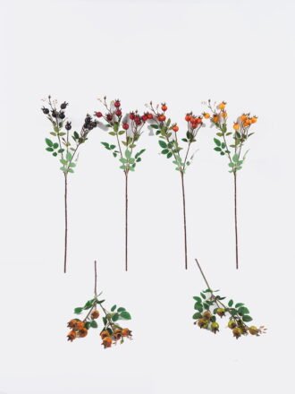 Artificial Flower 16*16*60cm Rose Fruit *9 Single Stem GS-63625030-O2 2025Dec 3,000+ sqm showroom with thousands of artificial flowers, plants & trees ready for global sourcing.