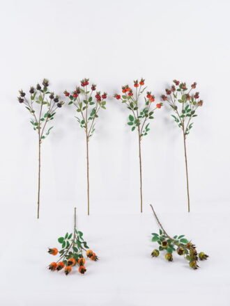 Artificial Flower 18*18*70cm Rose Fruit *9 Single Stem GS-63625034-Z1 2025Dec 3,000+ sqm showroom with thousands of artificial flowers, plants & trees ready for global sourcing.