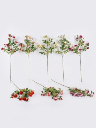 Artificial Flower 26*26*87cm Rose single stem GS-64425007-P1 2025Dec 3,000+ sqm showroom with thousands of artificial flowers, plants & trees ready for global sourcing.
