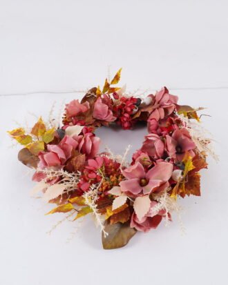 Artificial Plant 60*60*60cm Magnolia Hydrangea wreath GS-27925038 2025Nov YeahFlower is one of Chinese leading OEM manufacturers and exporters , supplying the silk flowers, wholesale artificial trees