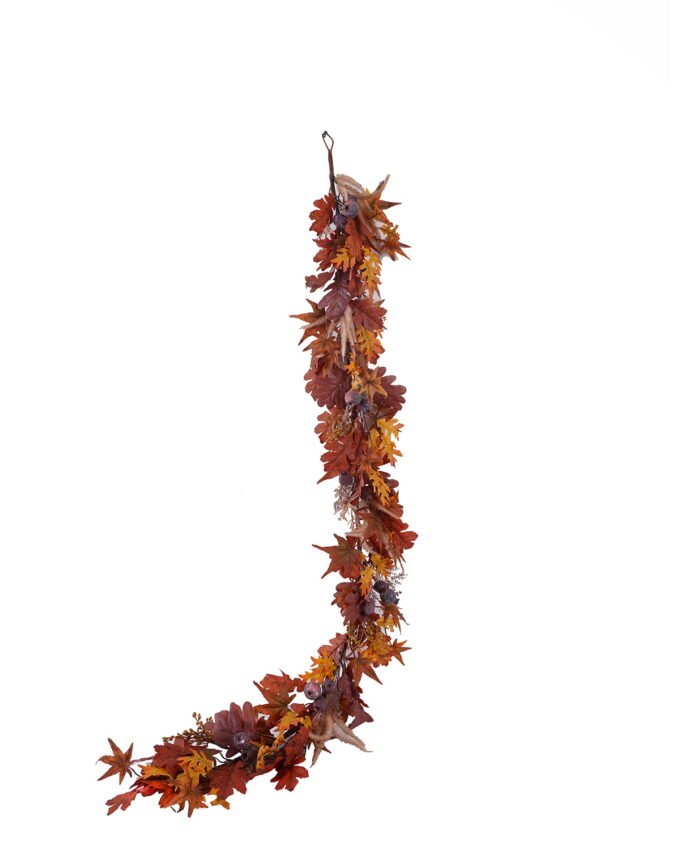 Artificial Plant 25*25*187cm maple leaf Fruit garland GS-27925033 2025Nov YeahFlower is one of Chinese leading OEM manufacturers and exporters , supplying the silk flowers, wholesale artificial trees