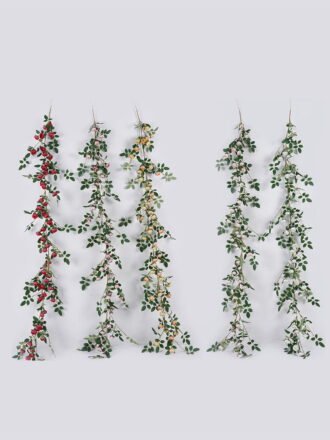Artificial Flower 20*6*170cm Rose vine garland GS-67625001-R1 2026Apr 3,000+ sqm showroom with thousands of artificial flowers, plants & trees ready for global sourcing.
