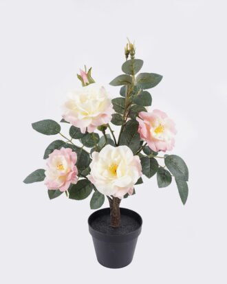 Artificial Flower 30*20*45cm Chinese rose in PP pot GS-73325013-P3 2026May 3,000+ sqm showroom with thousands of artificial flowers, plants & trees ready for global sourcing.