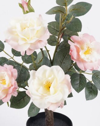 Artificial Flower 30*20*45cm Chinese rose in PP pot GS-73325013-P3 2026May 3,000+ sqm showroom with thousands of artificial flowers, plants & trees ready for global sourcing.