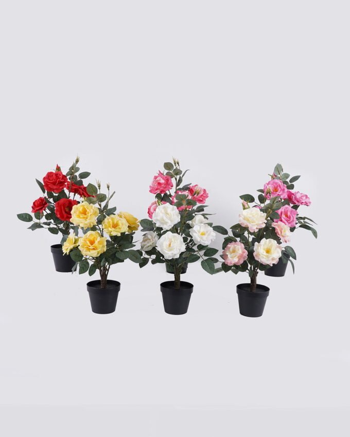 Artificial Flower 30*20*45cm Chinese rose in PP pot GS-73325013 2026May 3,000+ sqm showroom with thousands of artificial flowers, plants & trees ready for global sourcing.