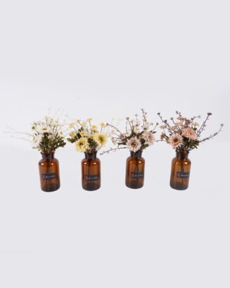 Artificial Flower 10*10*34cm Chrysanthemum in glass bottle GS-57925006 2026Apr YeahFlower is one of Chinese leading OEM manufacturers and exporters , supplying the silk flowers, wholesale artificial trees