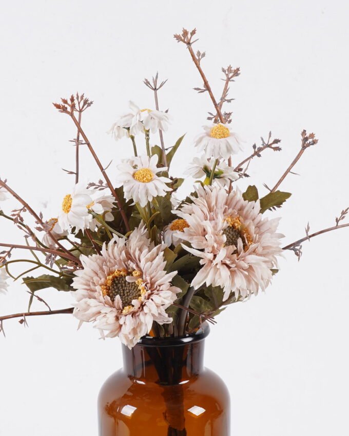 Artificial Flower 10*10*34cm Chrysanthemum in glass bottle GS-57925006 2026Apr YeahFlower is one of Chinese leading OEM manufacturers and exporters , supplying the silk flowers, wholesale artificial trees
