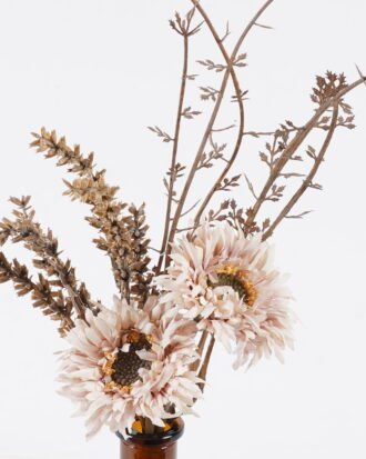 Artificial Flower 15*15*27cm Chrysanthemum in glass bottle GS-57925010 2026Apr YeahFlower is one of Chinese leading OEM manufacturers and exporters , supplying the silk flowers, wholesale artificial trees