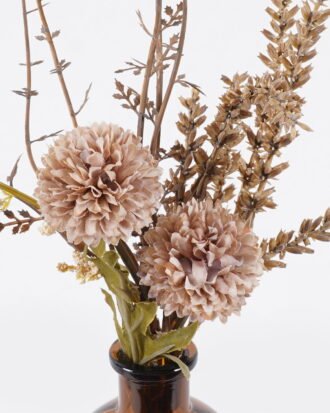 Artificial Flower 15*15*25cm Chrysanthemum in glass bottle GS-57925013 2026Apr YeahFlower is one of Chinese leading OEM manufacturers and exporters , supplying the silk flowers, wholesale artificial trees