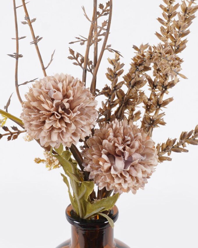 Artificial Flower 15*15*25cm Chrysanthemum in glass bottle GS-57925013 2026Apr YeahFlower is one of Chinese leading OEM manufacturers and exporters , supplying the silk flowers, wholesale artificial trees