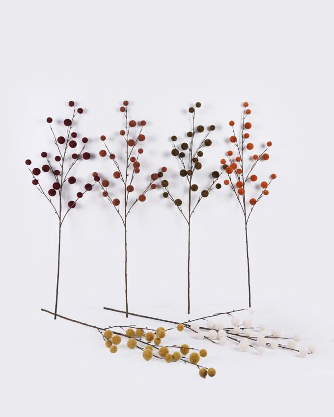 Artificial Flower 24*5*110cm  Hairball branch  single stem GS-29425044 2026Apr YeahFlower is one of Chinese leading OEM manufacturers and exporters , supplying the silk flowers, wholesale artificial trees
