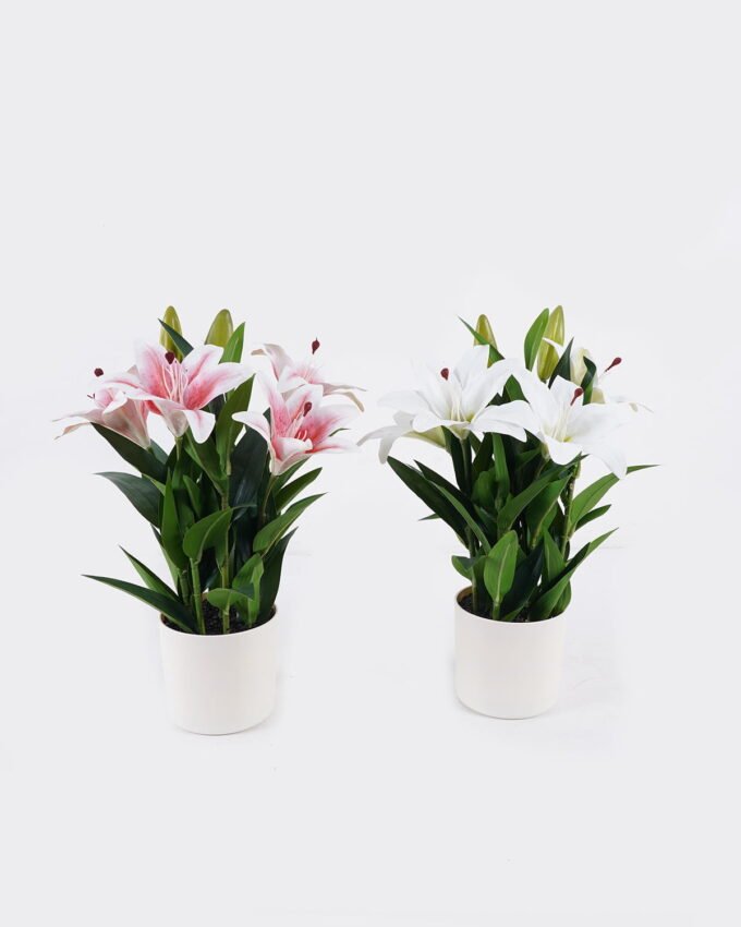 Artificial Flower 31*26*43cm Lily *6 in PP pot/45 lvs GS-30625021 2026Apr YeahFlower is one of Chinese leading OEM manufacturers and exporters , supplying the silk flowers, wholesale artificial trees