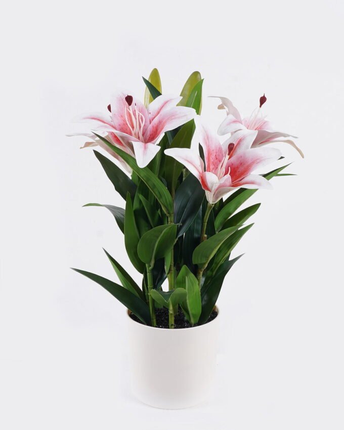 Artificial Flower 31*26*43cm Lily *6 in PP pot/45 lvs GS-30625021 2026Apr YeahFlower is one of Chinese leading OEM manufacturers and exporters , supplying the silk flowers, wholesale artificial trees