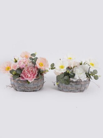 Artificial Flower 30*25*22cm Peony in Basket GS-06925035-P1 2026Mar 3,000+ sqm showroom with thousands of artificial flowers, plants & trees ready for global sourcing.