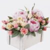 Artificial Flower 36*25*30cm Peony rose arrangement in wooden box GS-03325084 2026Mar YeahFlower is one of Chinese leading OEM manufacturers and exporters , supplying the silk flowers, wholesale artificial trees