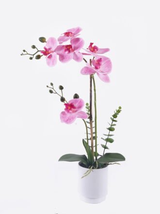 Artificial Flower 27*16*46cm Phalaenopsis  in PP pot GS-76325018 2026May 3,000+ sqm showroom with thousands of artificial flowers, plants & trees ready for global sourcing.